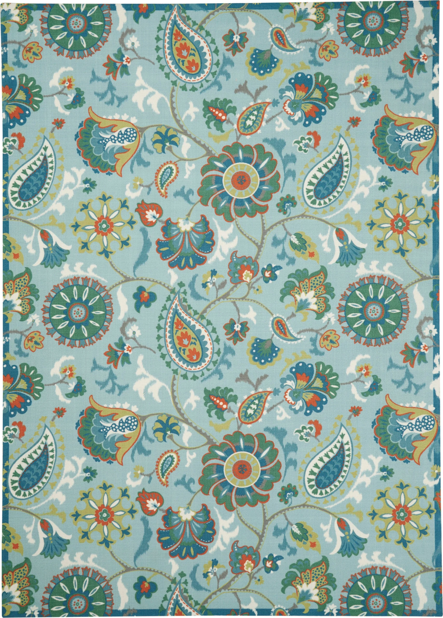 Nourison Sun N` Shade Traditional Light Blue Area Rug