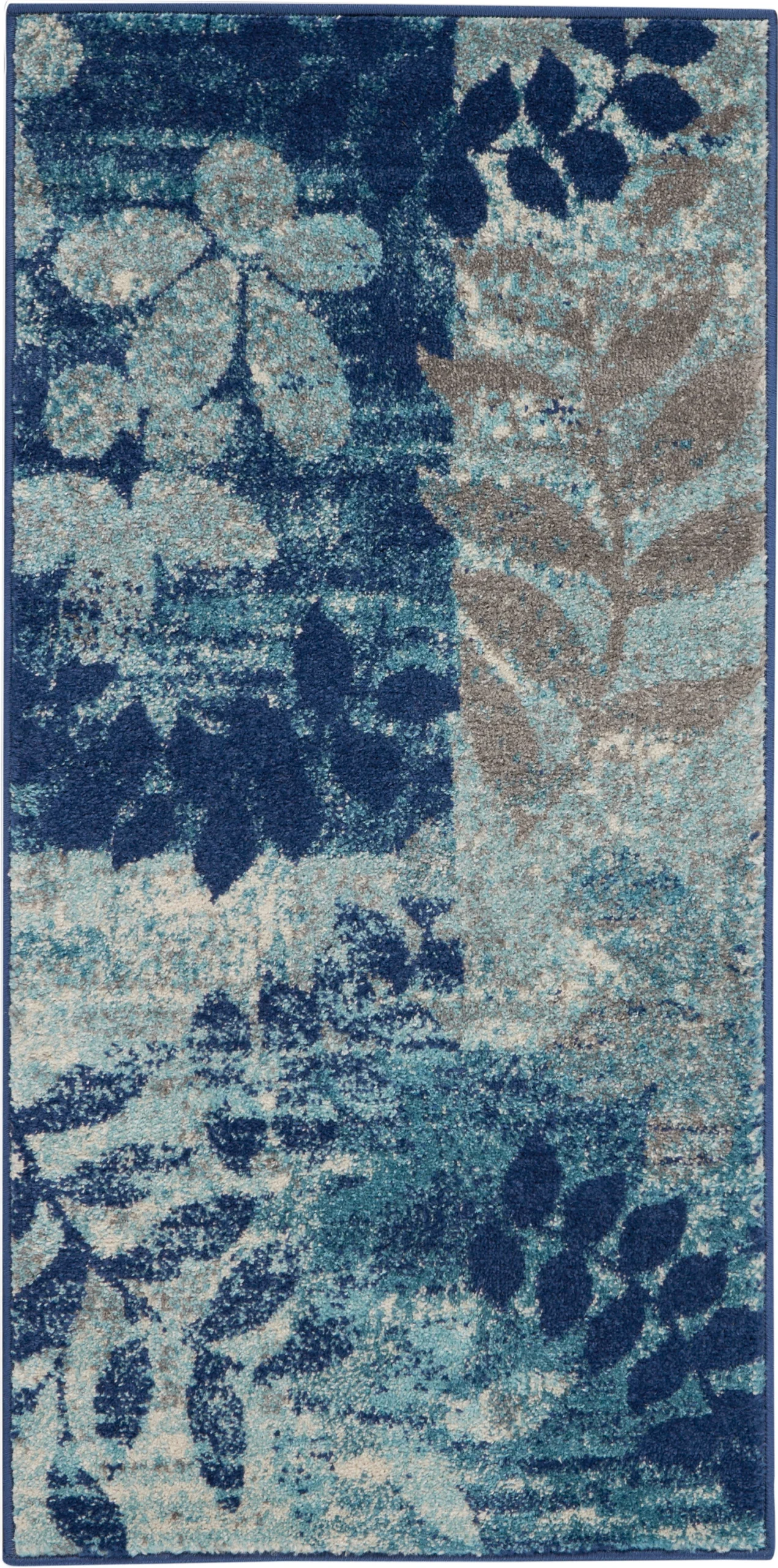 Nourison Tranquil Contemporary Navy/Light Blue Area Rug F51848307728