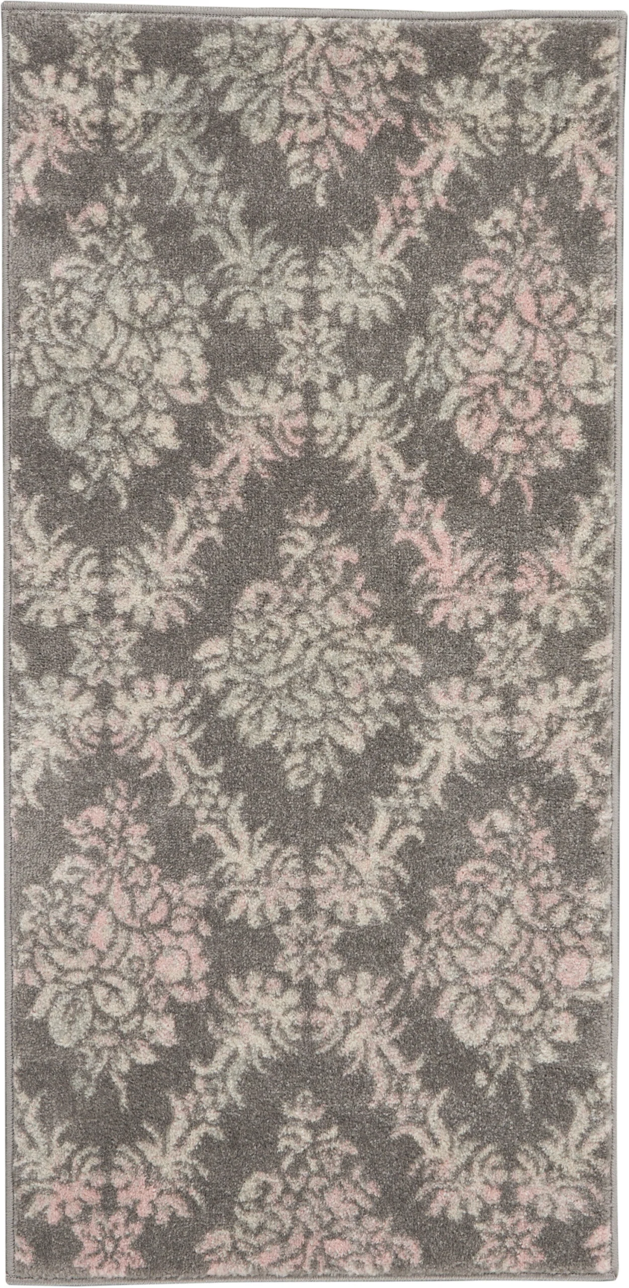 Nourison Tranquil Transitional Grey/Pink Area Rug